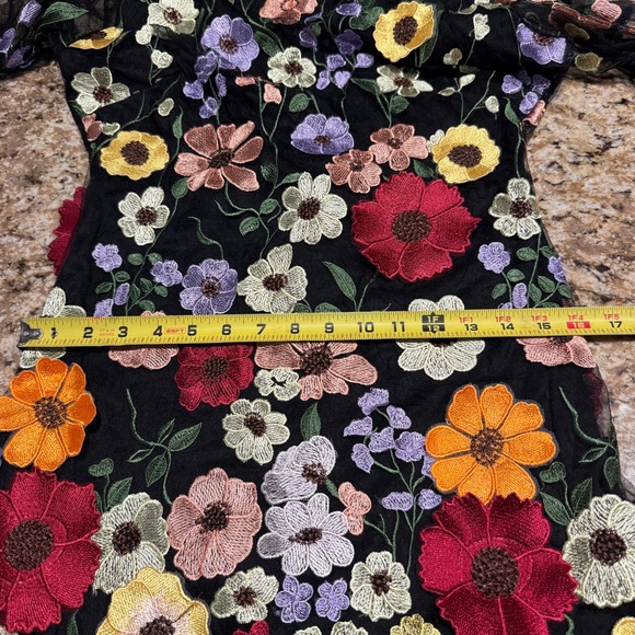 Floral Embroidered Long Sleeve Dress Sz S - Picture 8 of 10